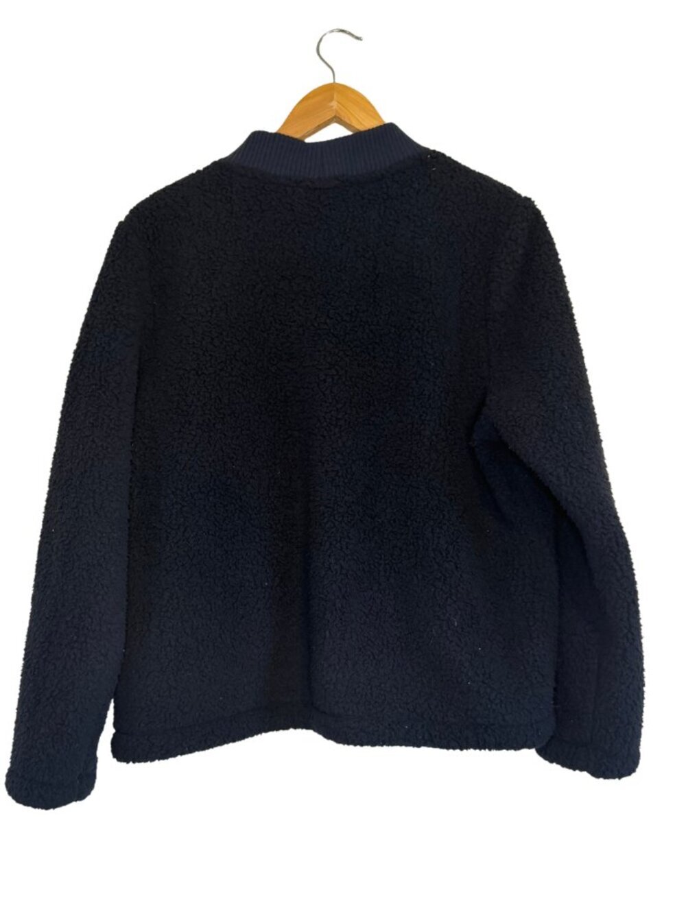 Tommy Hilfiger Navy Blue Sherpa Teddy Fleece Cardigan Size L - Picture 5 of 8